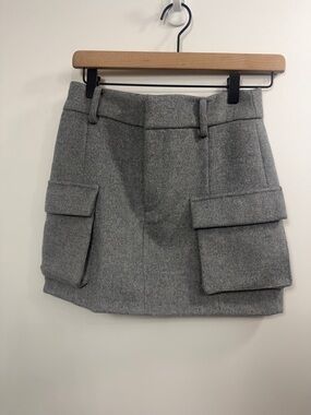 Grey Lab Wool Cargo Skirt grey size XS. NWT.